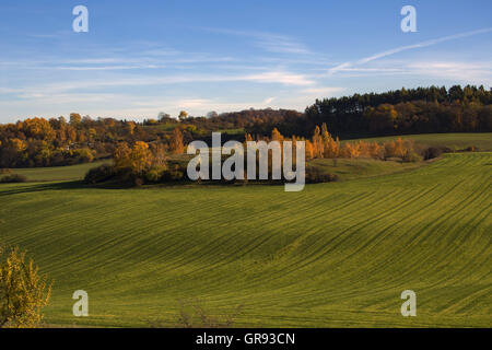 Herbst-Landschaft In Pößneck, Thüringen, Deutschland, Europa Stockfoto