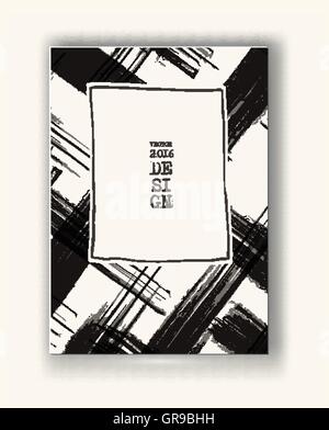 Broschüre mit monochromen Zellhintergründe. Stock Vektor