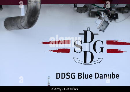 Ausflug Boot der Ddsg Blue Danube auf der Donau In Wien Stockfoto