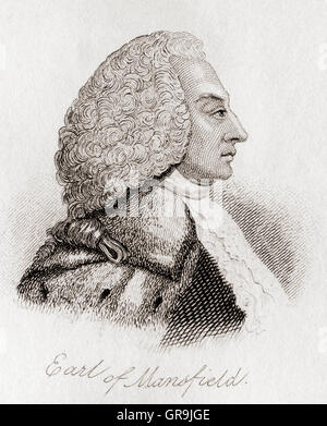 William Murray, 1. Earl of Mansfield, 1705 – 1793.  Britischer Anwalt, Politiker und Richter bekannt für seine Reform des englischen Rechts. Stockfoto