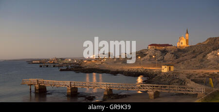 Lüderitz, Namibia, Felsenkirche Stockfoto