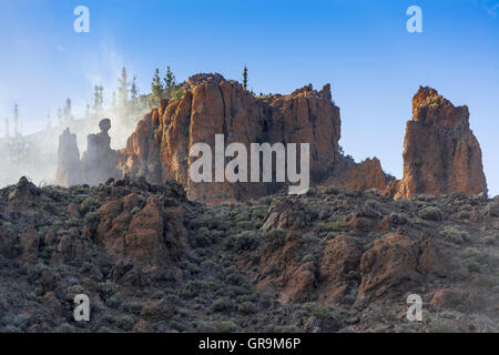 Berge und Felsen im Nationalpark Teide Teneriffa Spanien Stockfoto