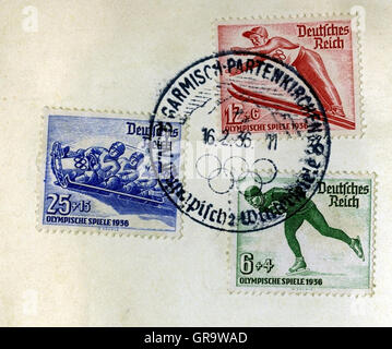 Deutsche Olympische Stempel 1936 Stockfoto