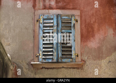 Fenster, Piran, Küste, Halbinsel Istrien, Slowenien, Europa Stockfoto