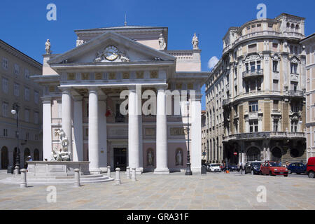 Börse, Palazzo Della Borsa, Piazza Della Borsa, Triest, Friaul-Julisch Venetien, Italien, Europa Stockfoto