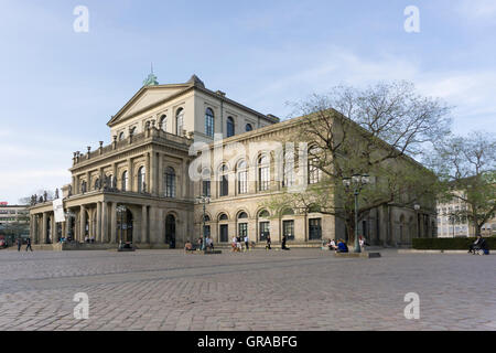 Opernhaus Hannover, Opernhaus Opernplatz, Hannover, Niedersachsen, Deutschland, Europa zu senken Stockfoto