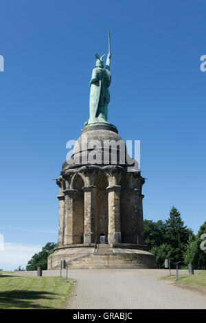 Hermannsdenkmal-Denkmal, Detmold, Ostwestfalen-Lippe, Nordrhein-Westfalen, Deutschland, Europa Stockfoto