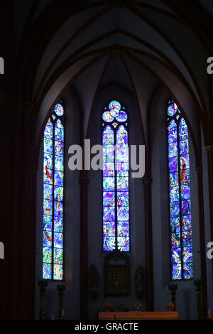 Chagall Fenster St. Stephan Mainz Stockfoto