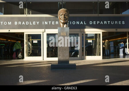 Tom Bradley International Abflüge Stockfoto