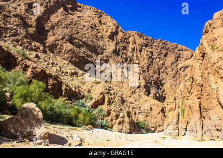 Detail des Wadi Shab in Oman Stockfoto