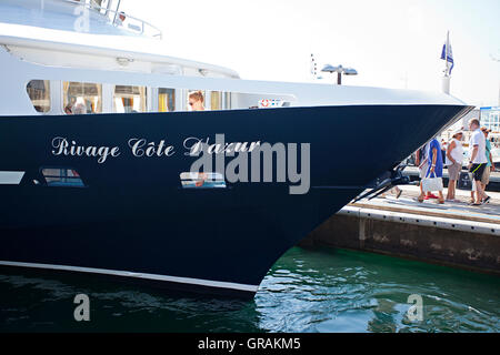 Der Boot Rivage Cote d ' Azur docking Stockfoto