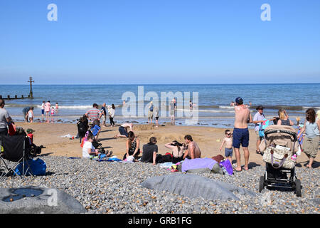Sheringham Beach, Norfolk, UK August 2016 Stockfoto