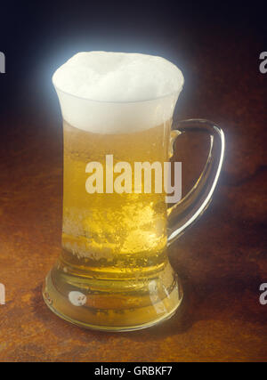ein Glas Bier Stockfoto