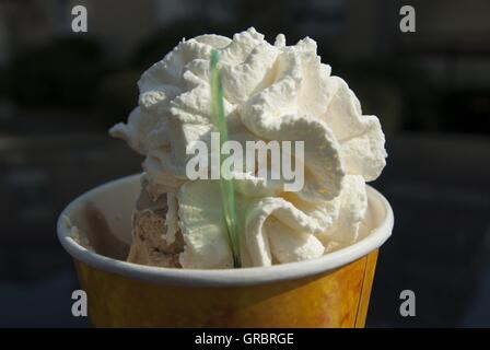 Nahrung, Nahrung, Eisbecher, Creme, Dessert, Stockfoto