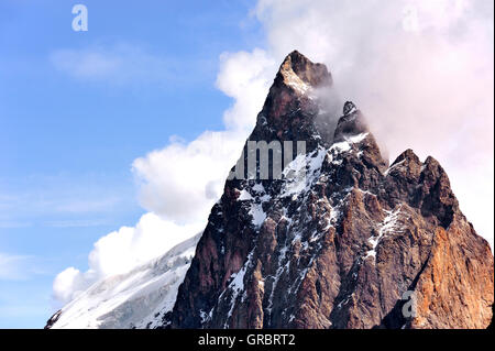 Berggipfel der Mountian La Meije La Grave Écrins, Französische Alpen, Frankreich Stockfoto