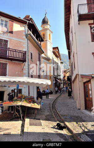 St-Martin-Vésubie, Dorf der Seealpen, kühle Sommerfrische In den Bergen Schnuggelige der Côte d ' Azur, Französische Alpen, Frankreich Stockfoto