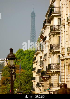 Paris-Blick auf Eiffelturm vom Panthéon Stockfoto