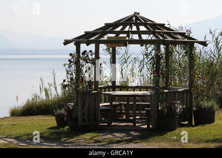 Pavillion am Chiemsee Stockfoto