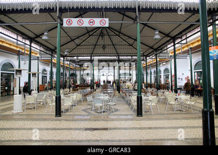 Alte Markthalle in Tavira Stockfoto