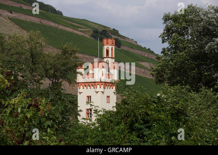 Mäuse-Turm im Rhein in der Nähe von Bingen, Rheinland Pfalz, Deutschland, Europa Stockfoto