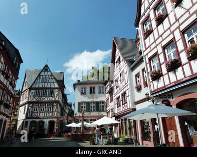 Kirschgarten, malerische Altstadt, Mainz, Rheinland Pfalz, Deutschland, Europa Stockfoto