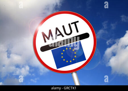 Europäische Kommission prüft die Möglichkeit, einen europäischen Mautsystem Stockfoto