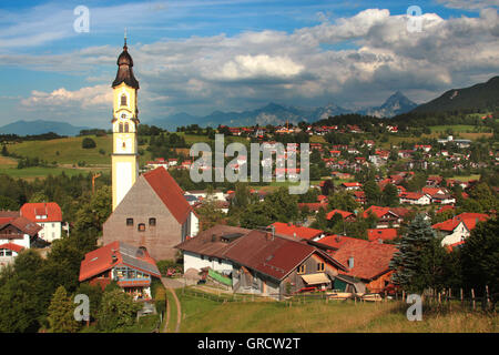 Pfronten der bayerischen Region Allgäu In den Alpen Stockfoto