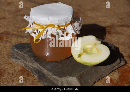 Apfelgelee handgefertigt Stockfoto