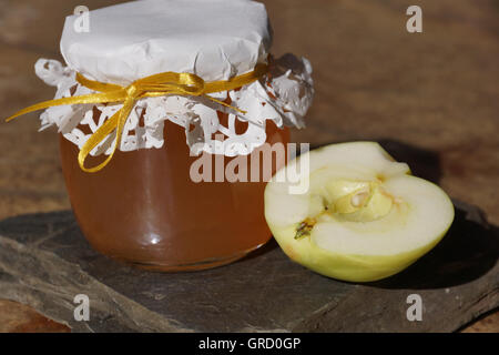 Apfelgelee handgefertigt Stockfoto