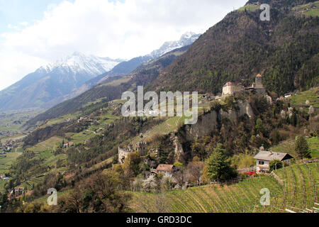 Dorf Tirol Italien Stockfoto