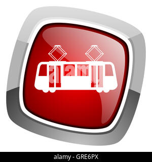 Straßenbahn-Symbol Stockfoto