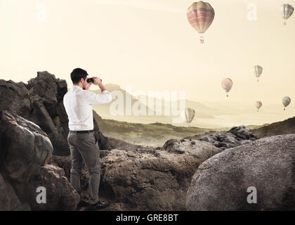 Aspiration und Willen zum Erfolg im Geschäft Stockfoto