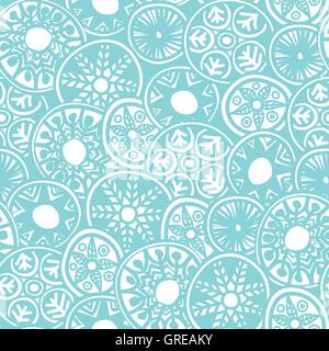 Nahtlose Boho Muster dekorative Runde Elemente aus Stock Vektor