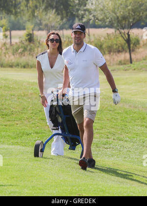 Michael Ballack und Freundin Natacha Stockfoto