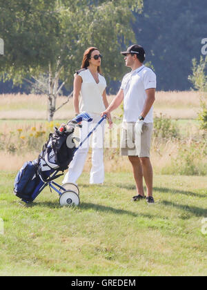 Michael Ballack und Freundin Natacha Stockfoto