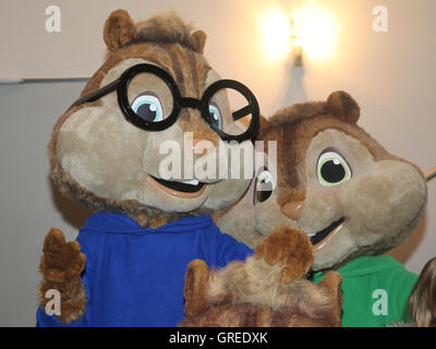 Alvin und die Chipmunks Road Chip Cinemaxx Magdeburg Stockfoto