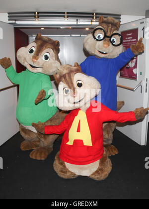 Alvin und die Chipmunks Road Chip Cinemaxx Magdeburg Stockfoto