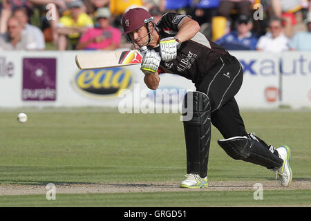 Nick Compton von Somerset trifft - Essex Adler Vs Somerset - Clydesdale Bank CB40 Cricket auf Garon Park, Southend-on-Sea, Essex - 31.07.11 Stockfoto