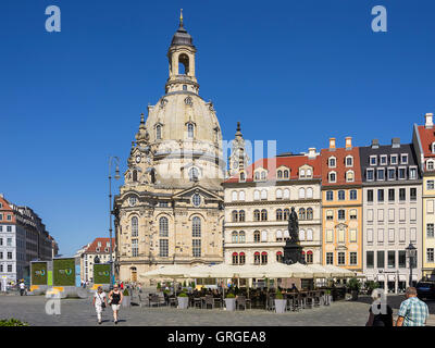 Die Frauenkirche in der Stadt Dresden, Sachsen, Deutschland Stockfoto