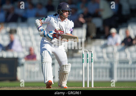 London, UK. 7. Sep, 2016. Sean Ervine Wimper für Hampshire am Tag zwei der Specsavers County Championship Division One match gegen Surrey im Oval. Bildnachweis: David Rowe/Alamy Live-Nachrichten Stockfoto