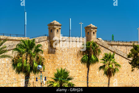 Stadtmauern von Akko - Israel Stockfoto