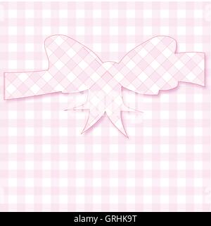 Rosa karierte Mütter-Tageskarte Stock Vektor