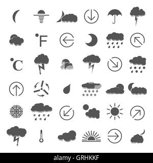 Wetter-Icons, Vektor-Illustration. Stock Vektor