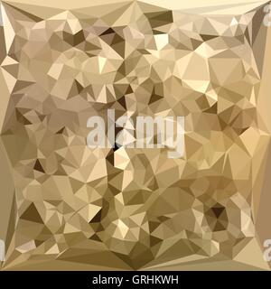 Französische Beige abstrakte niedrige Polygon-Hintergrund Stock Vektor