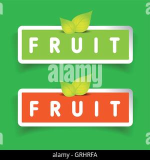 Obst-Label-Vektor-set Stock Vektor