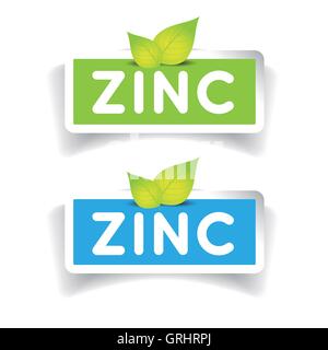 Zink-Label-Vektor-set Stock Vektor