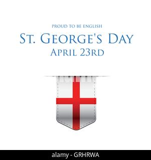 St George Tag England Flagge Band Banner oder poster Stock Vektor