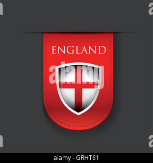 England Flagge Schild Band Stock Vektor