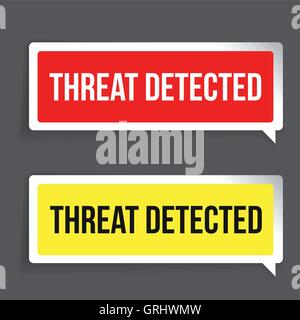 Warnung vor Gefahr erkannt. Security Konzept Zeichen Stock Vektor