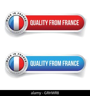 Qualität aus Frankreich - Made in Frankreich-Vektor-Taste Stock Vektor